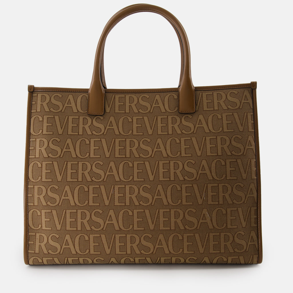 Sacs cabas Sac cabas Versace Allover Versace Marron Femme