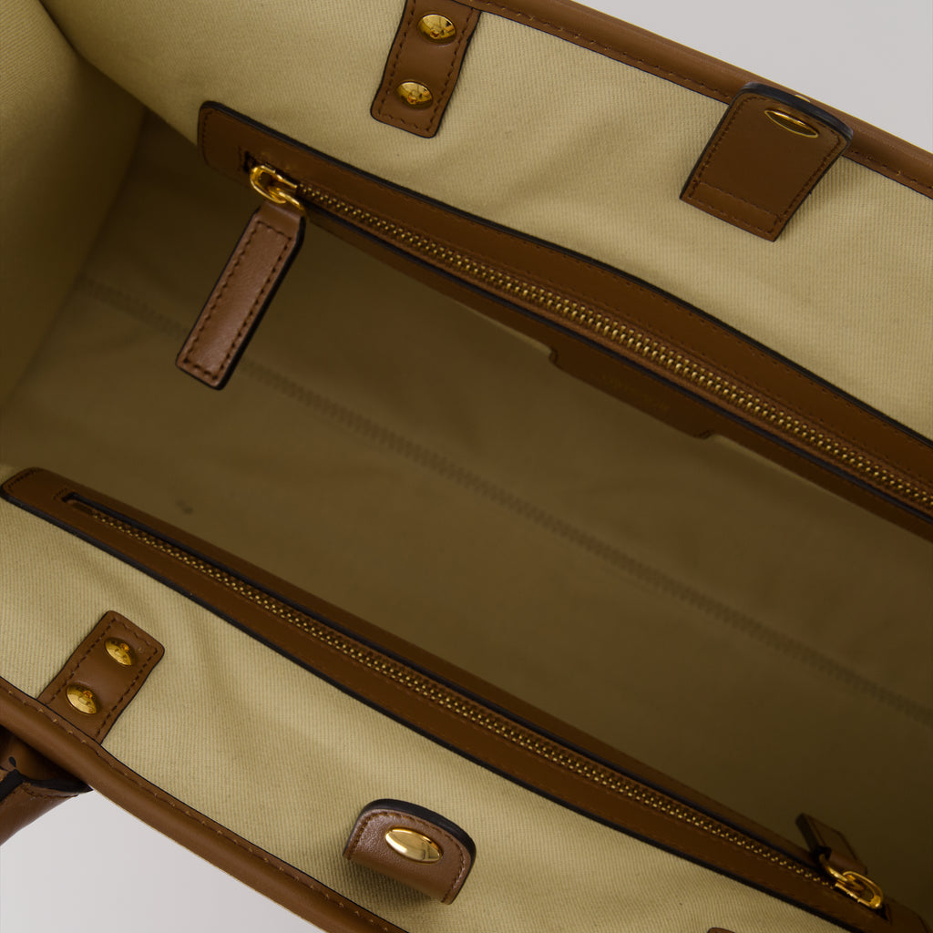 Sacs cabas Sac cabas Versace Allover Versace Marron Femme