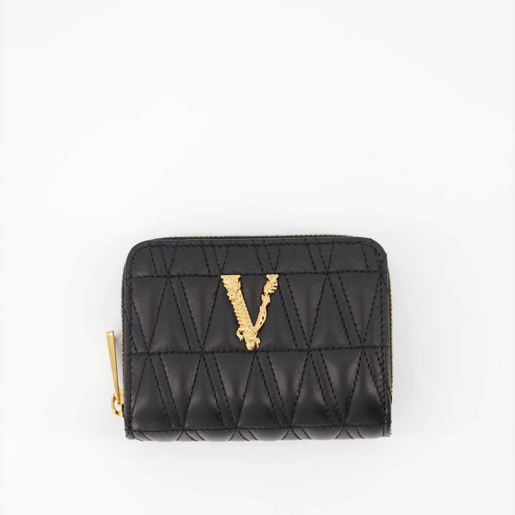 Small leather goods Virtus Wallet Versace Black Women