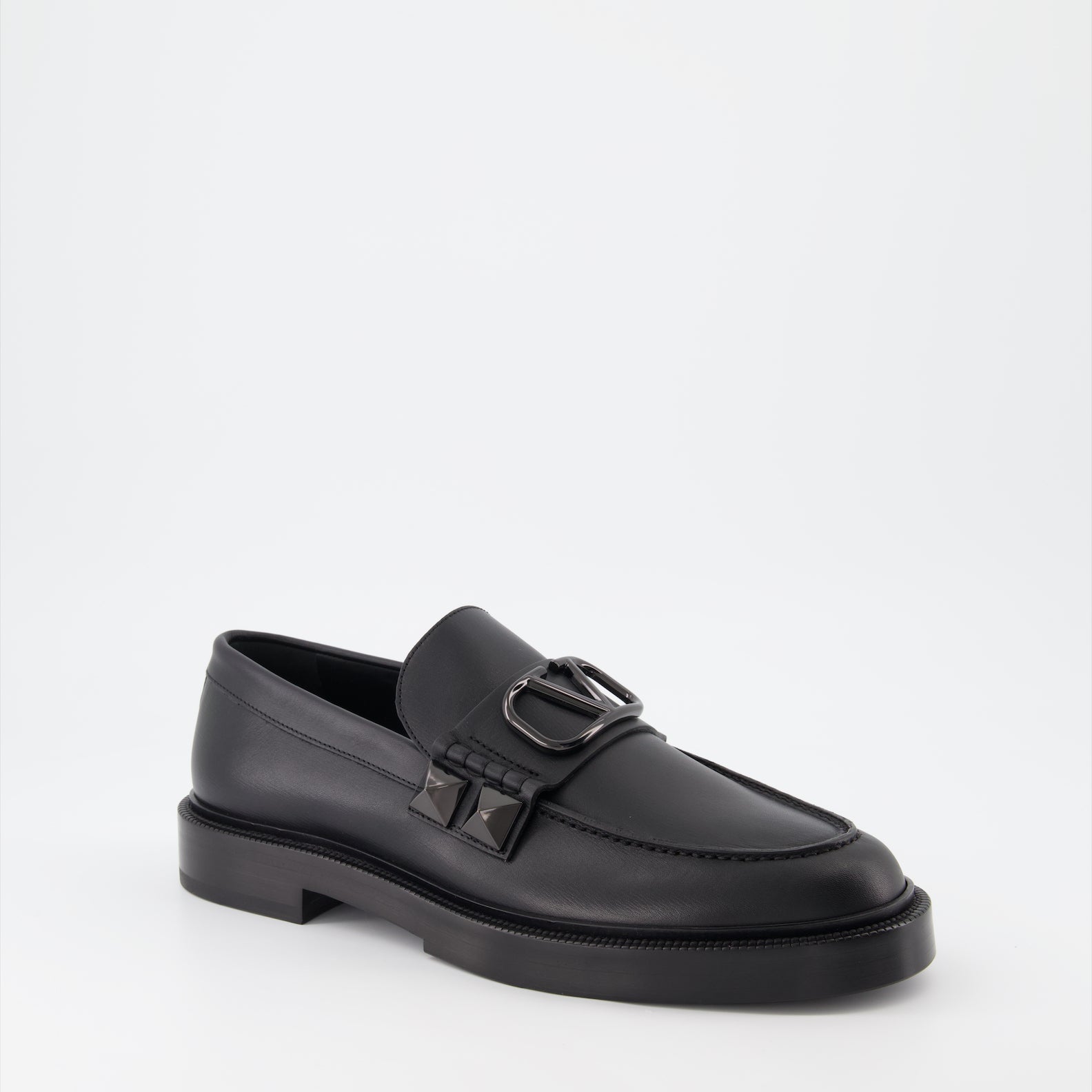 Loafer Mocassins Stud Sign Valentino Garavani Schwarz Homme