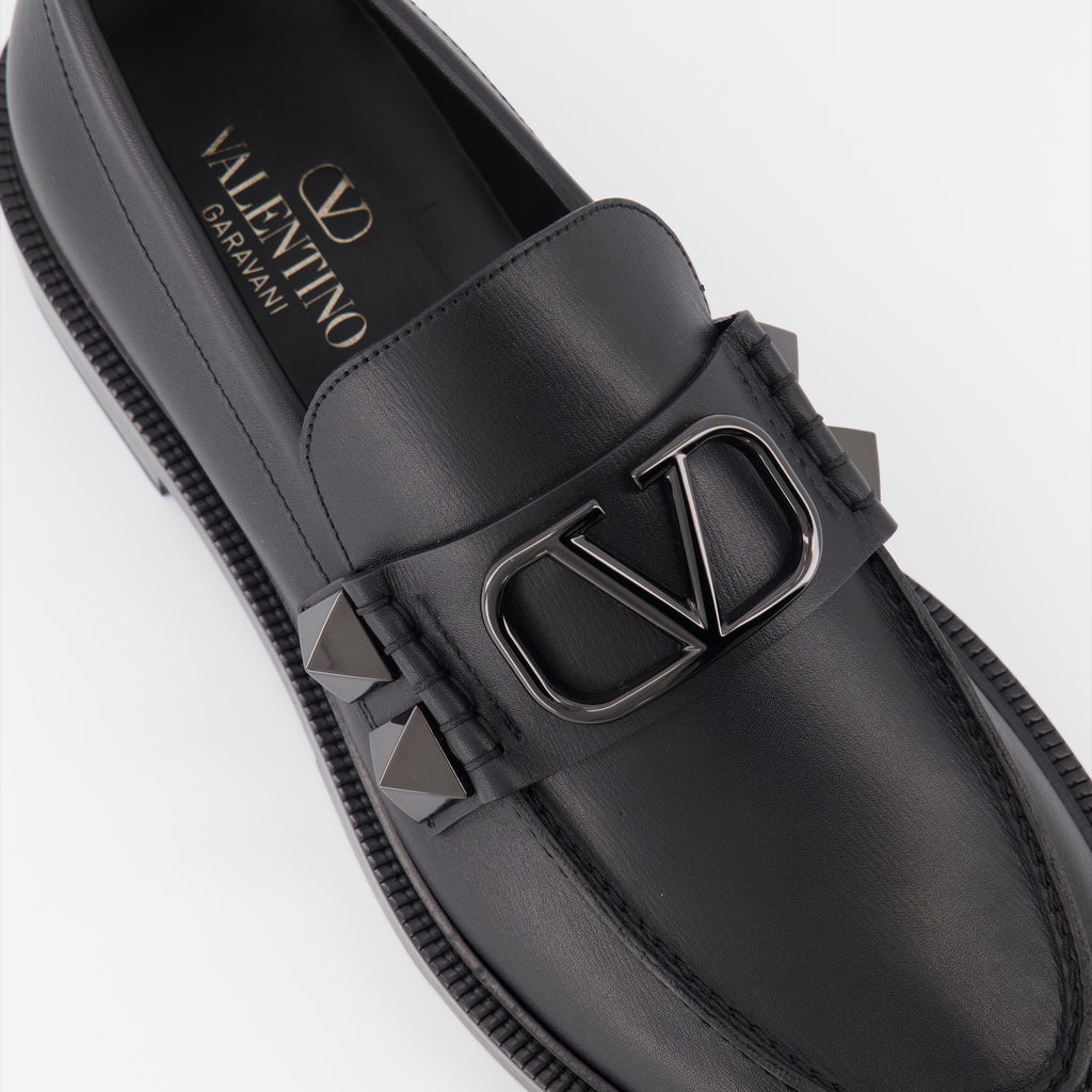 Loafer Mocassins Stud Sign Valentino Garavani Schwarz Homme