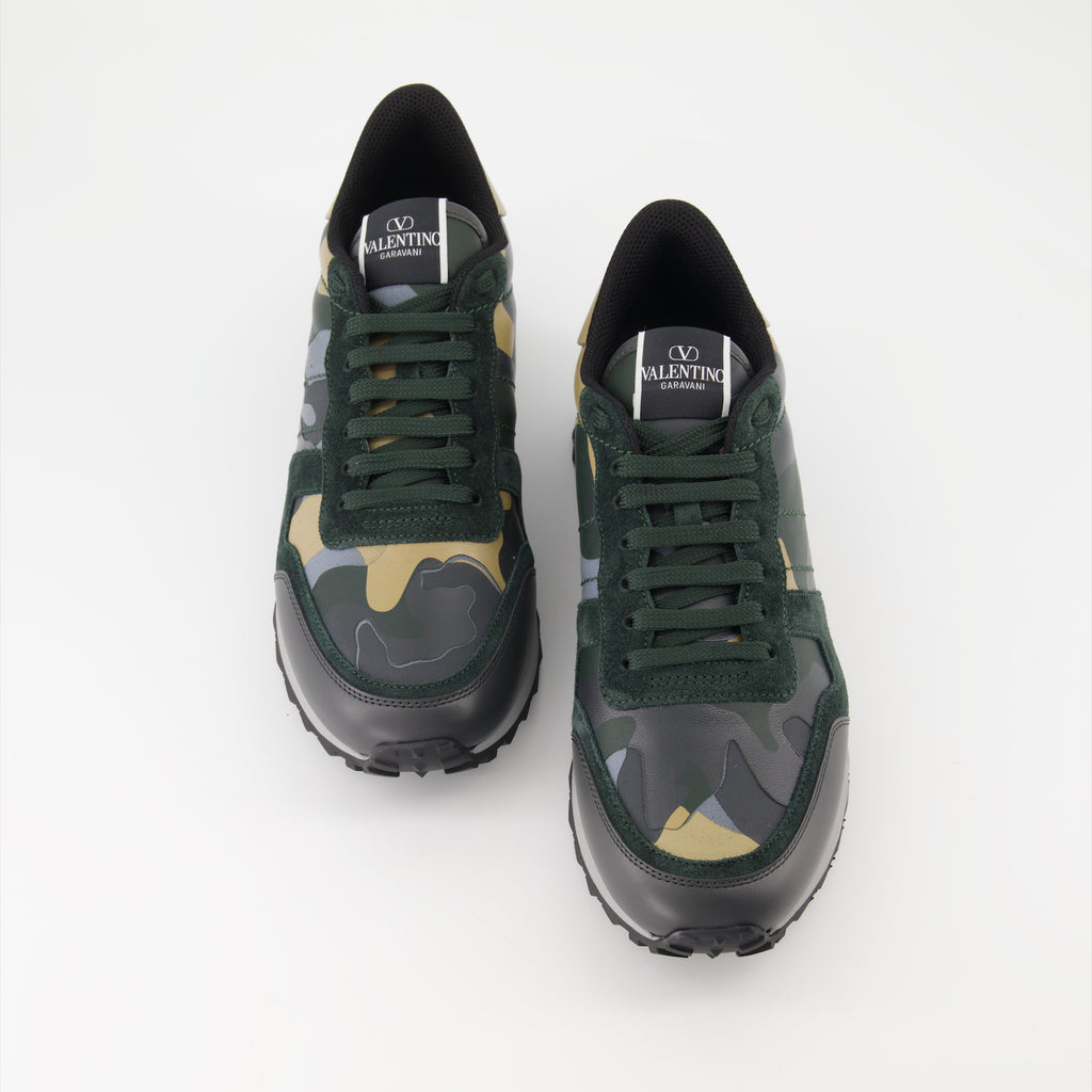 Tênis Baskets Rockrunner Valentino Garavani Cinza Homme