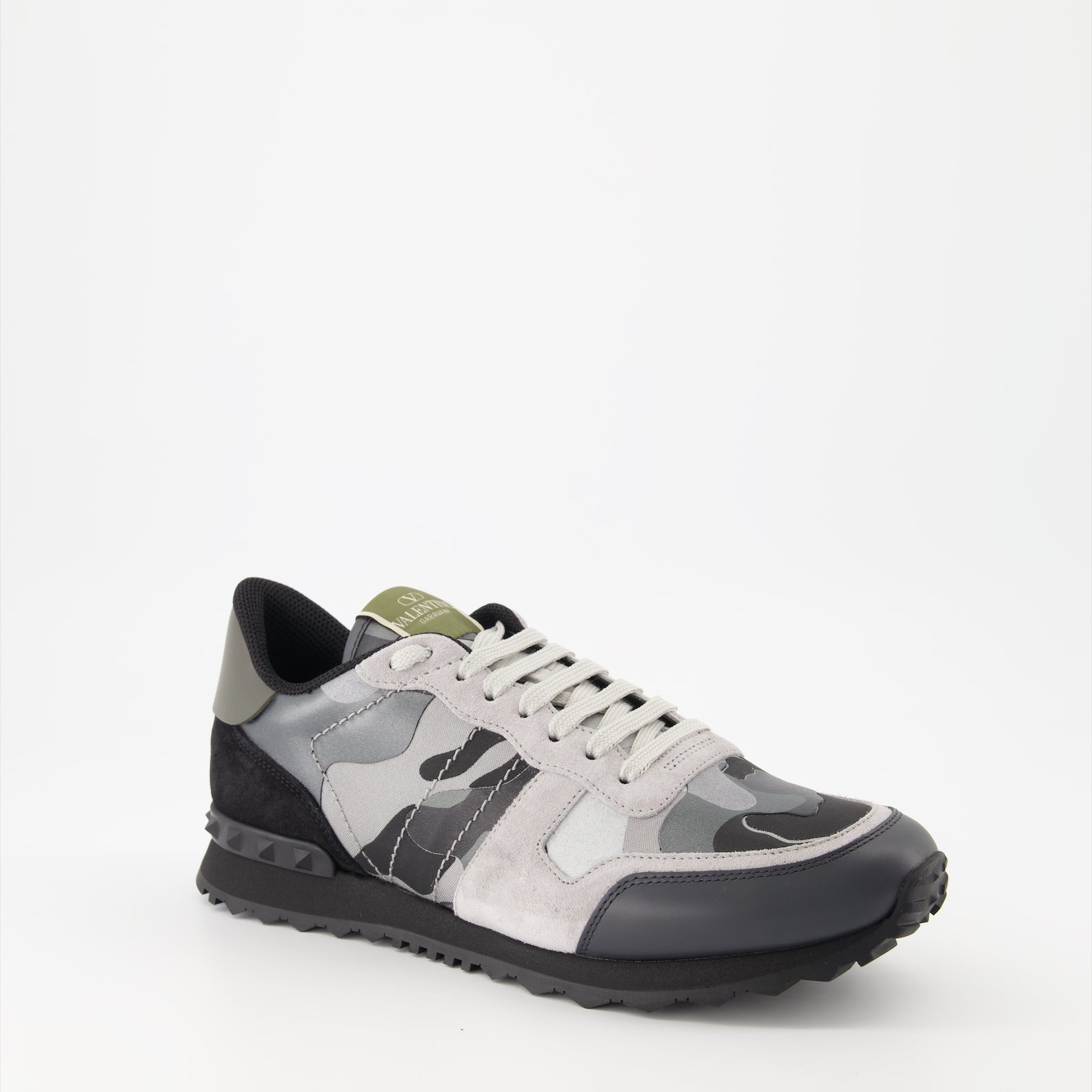 Tênis Baskets Rockrunner Valentino Garavani Cinza Homme