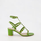 Sapatos abertos Sandales Rockstud Valentino Garavani Verde Femme