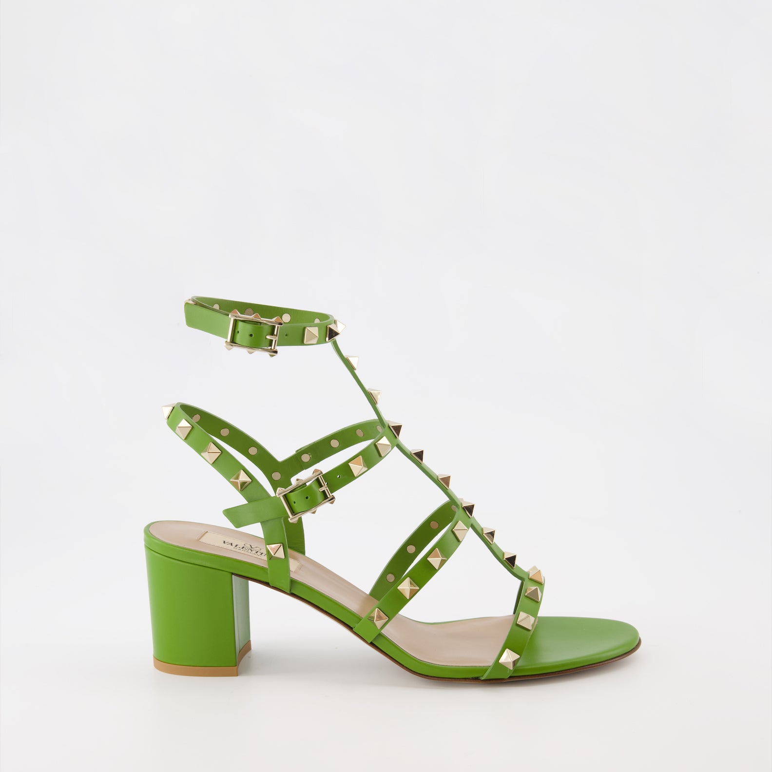 Zapatos abiertos Sandales Rockstud Valentino Garavani Verde Femme