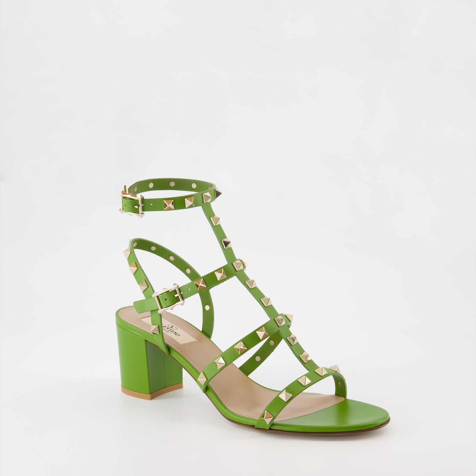 Zapatos abiertos Sandales Rockstud Valentino Garavani Verde Femme