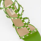 Sapatos abertos Sandales Rockstud Valentino Garavani Verde Femme