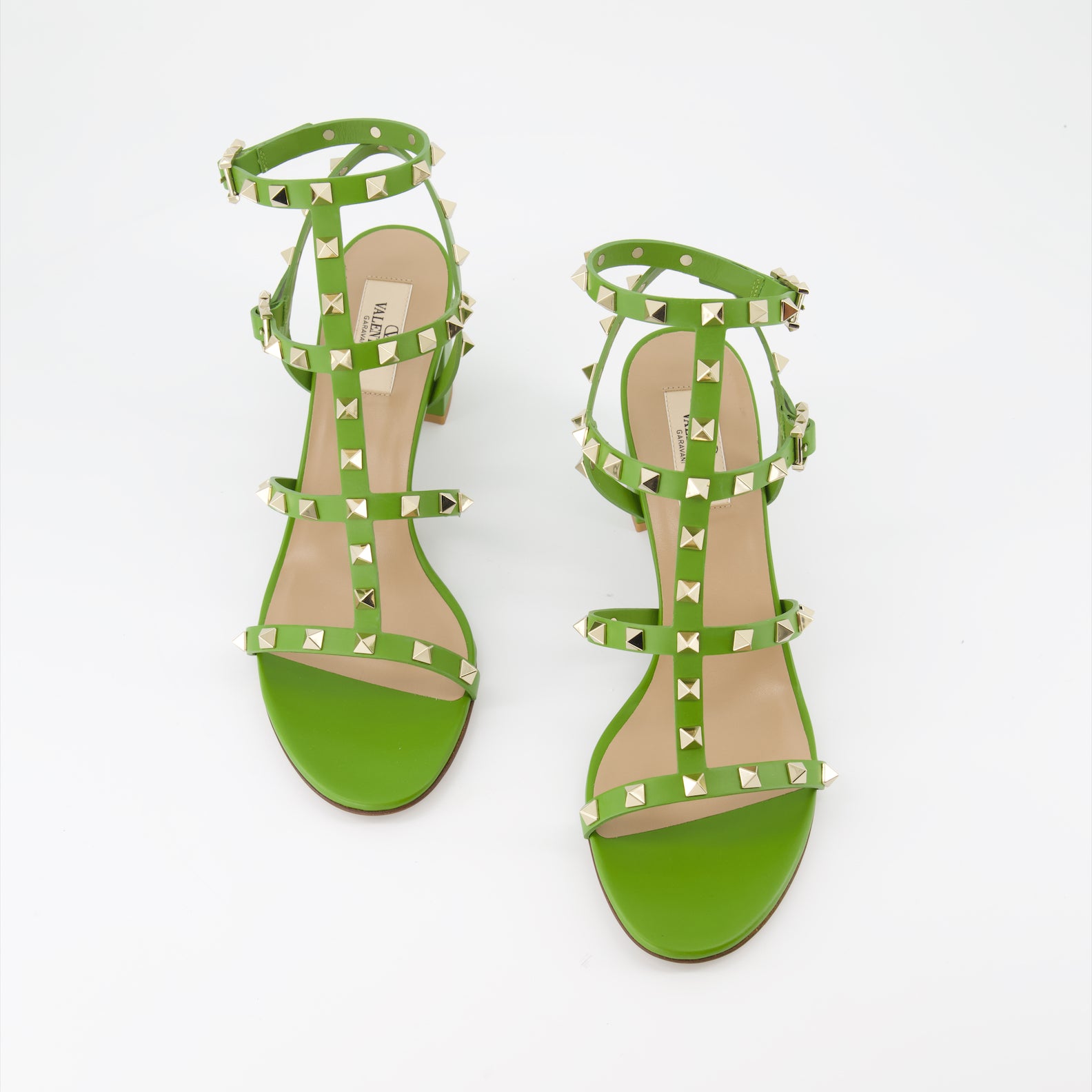 Zapatos abiertos Sandales Rockstud Valentino Garavani Verde Femme
