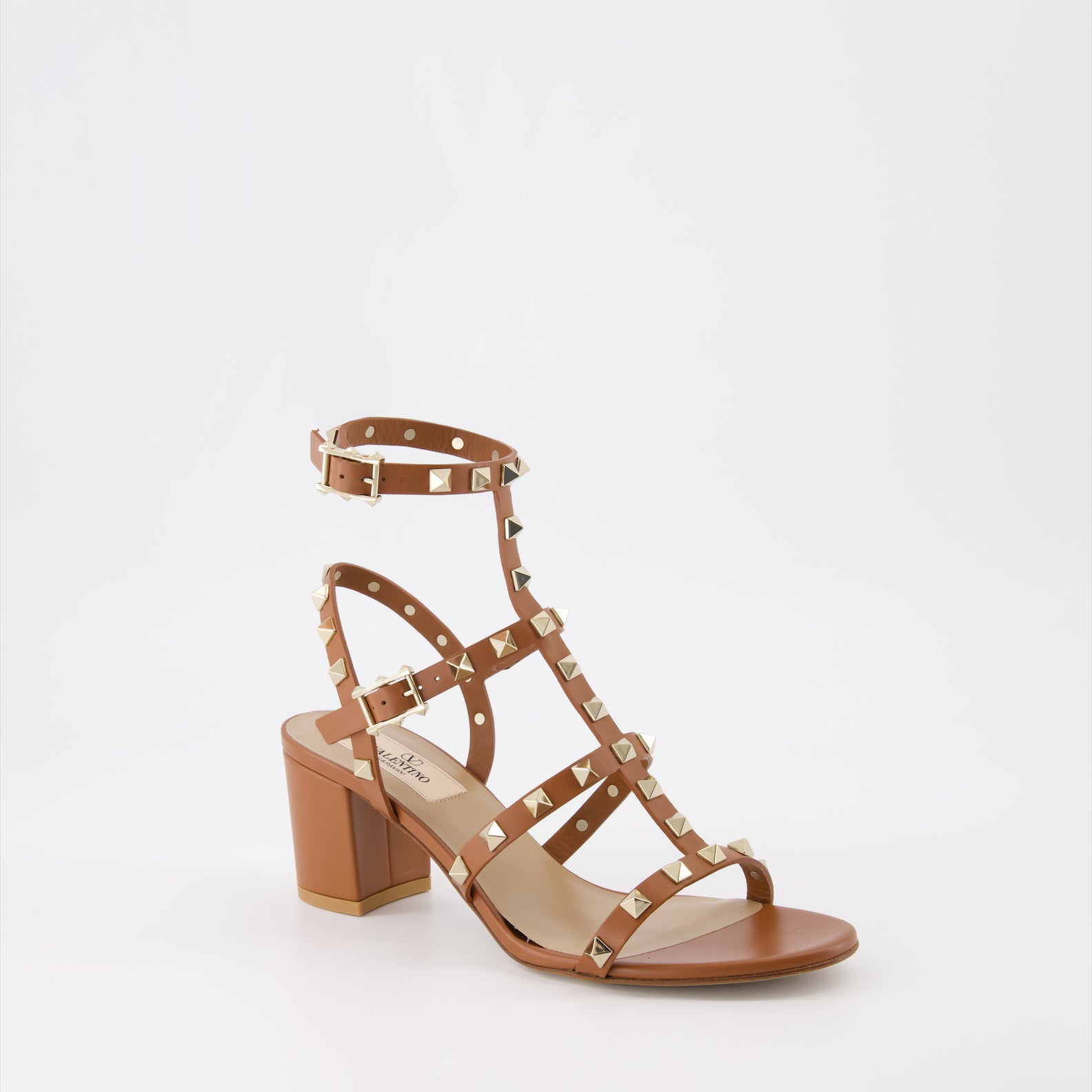 Zapatos abiertos Sandales Rockstud Valentino Garavani Marrón Femme