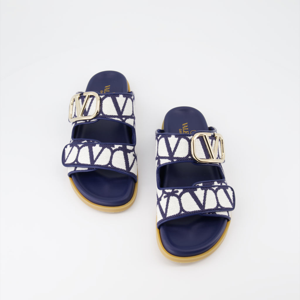 Zapatos abiertos Sandales Iconographe Valentino Garavani Azul Femme