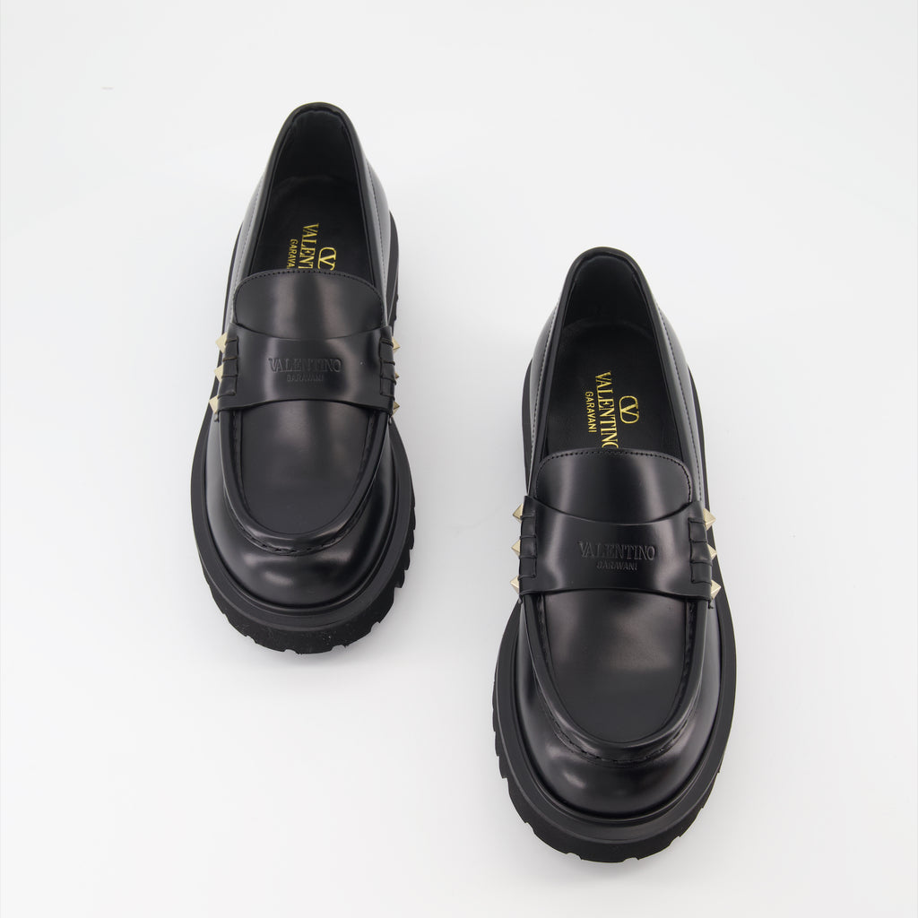 Mocassins Mocassins Rockstud Valentino Garavani Noir Femme