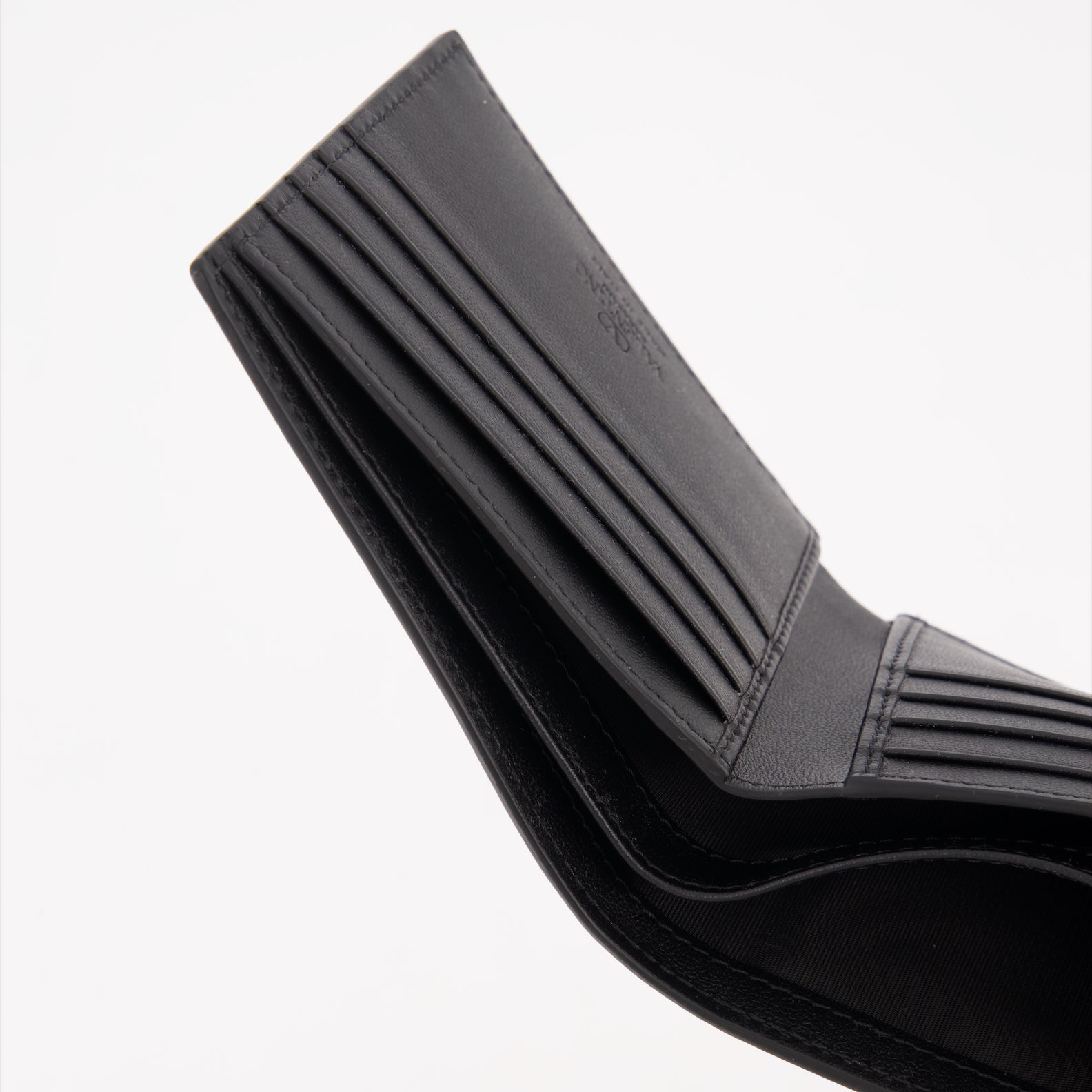 Kleine lederwaren Portefeuille VLogo Valentino Garavani Schwarz Homme