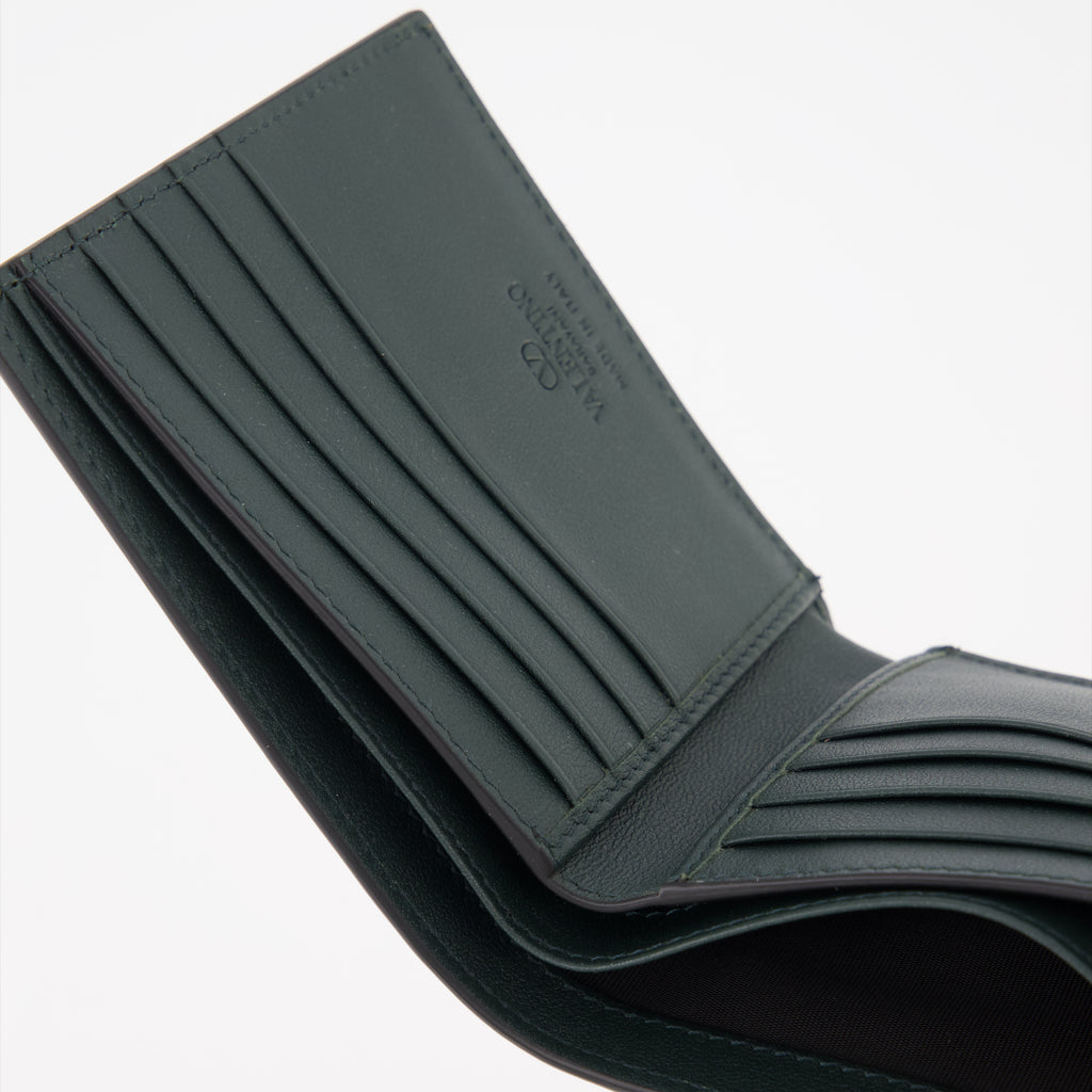 Petite maroquinerie Portefeuille VLogo Valentino Garavani Vert Homme