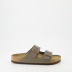 Chaussures ouvertes Claquettes Arizona Birkenstock Kaki Unisexe