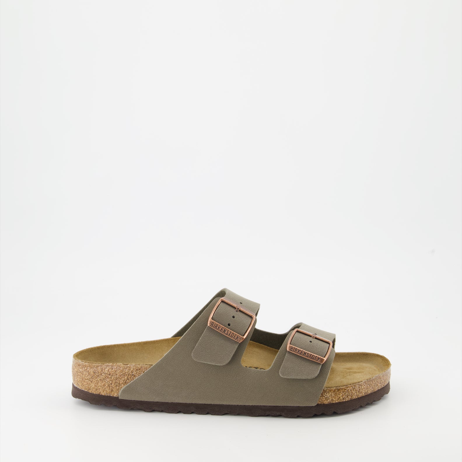 Chaussures ouvertes Claquettes Arizona Birkenstock Kaki Unisexe