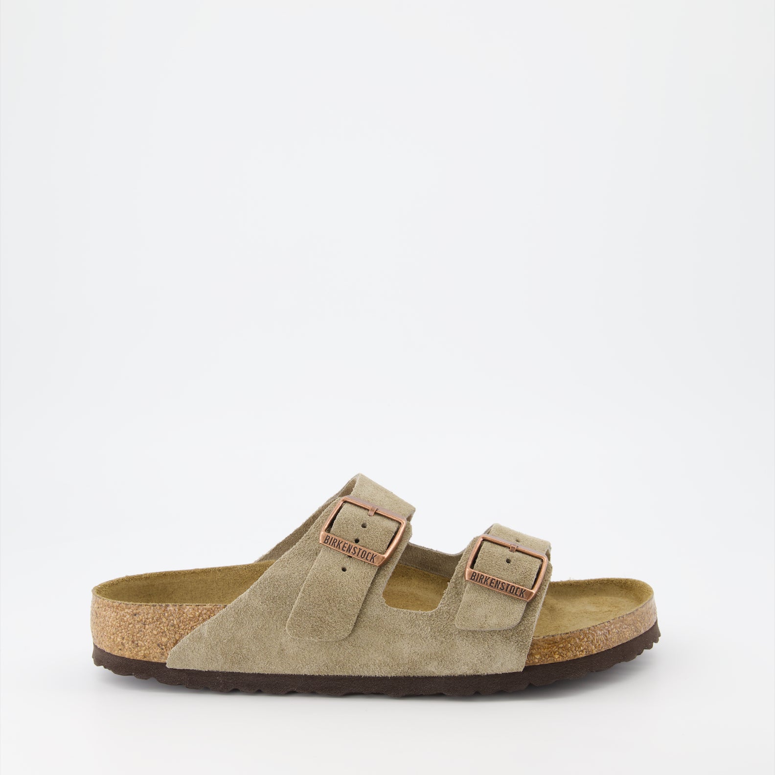 Chaussures ouvertes Claquettes Arizona Birkenstock Beige Unisexe