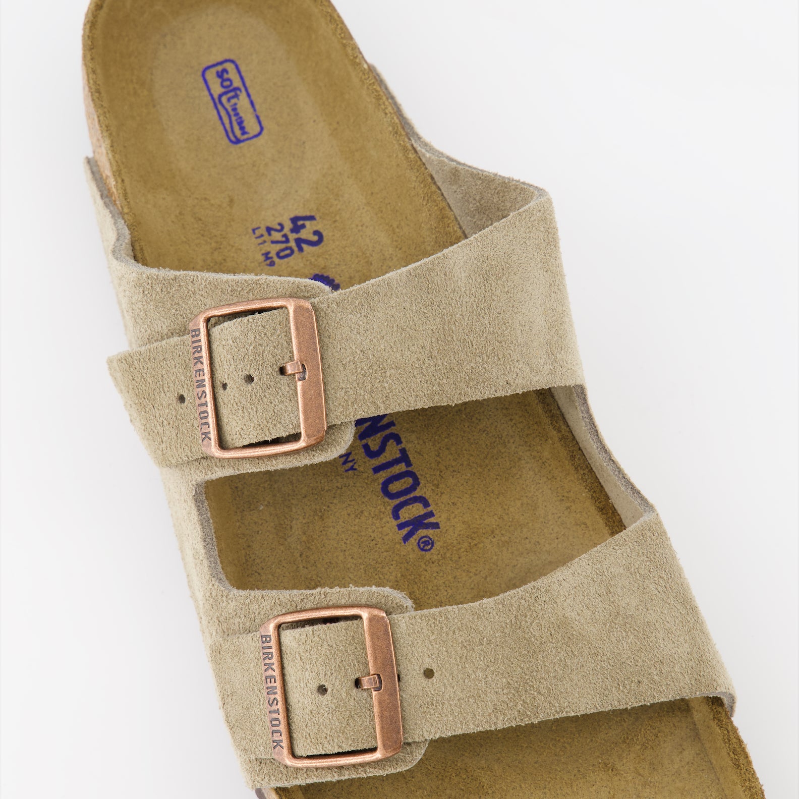 Chaussures ouvertes Claquettes Arizona Birkenstock Beige Unisexe