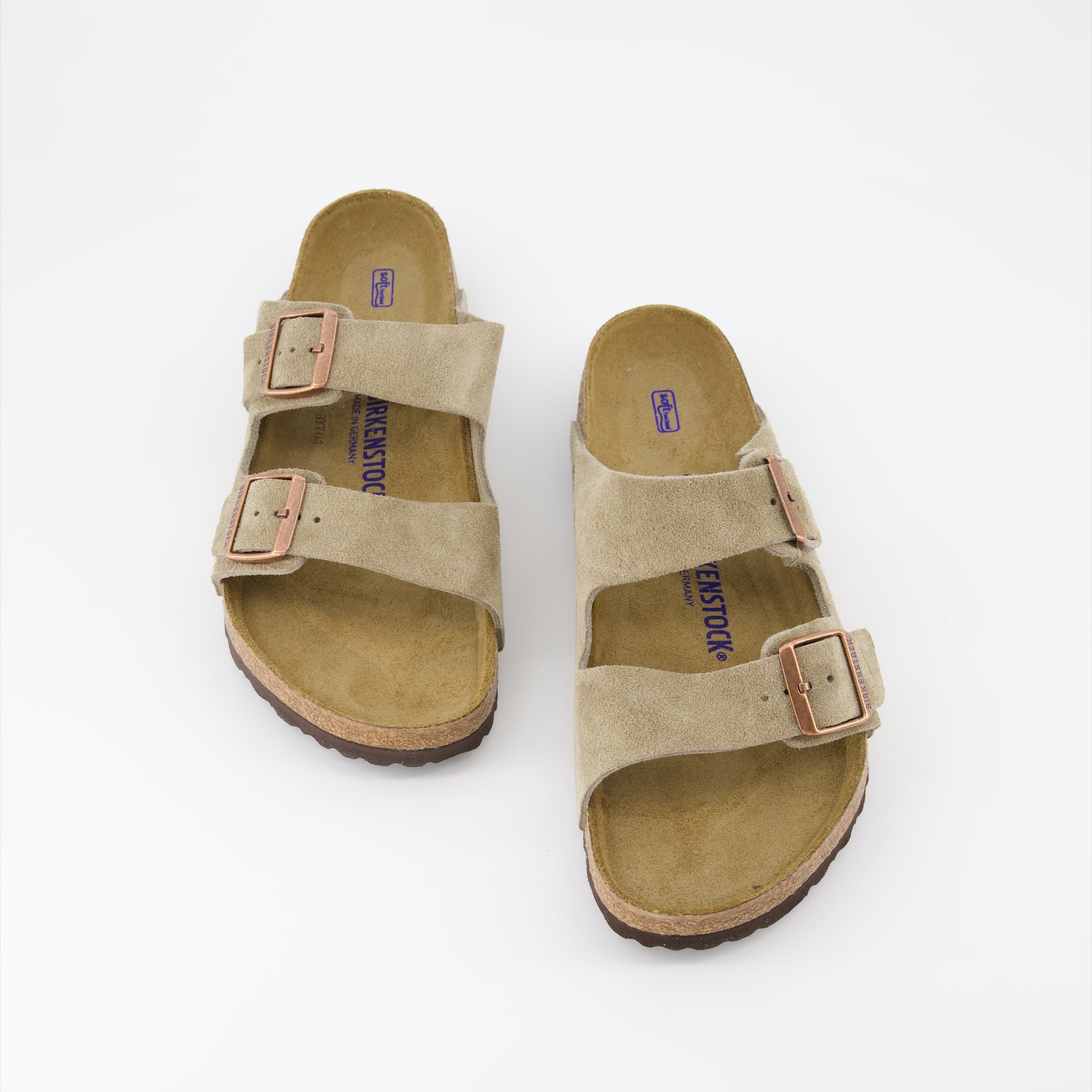 Chaussures ouvertes Claquettes Arizona Birkenstock Beige Unisexe