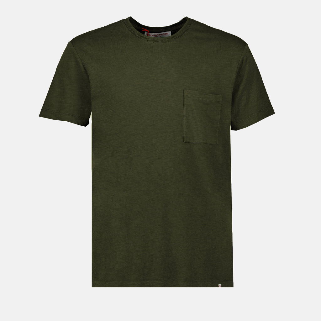 티셔츠 T-shirt OB classic Orlebar Brown 카키색 옷감 Homme