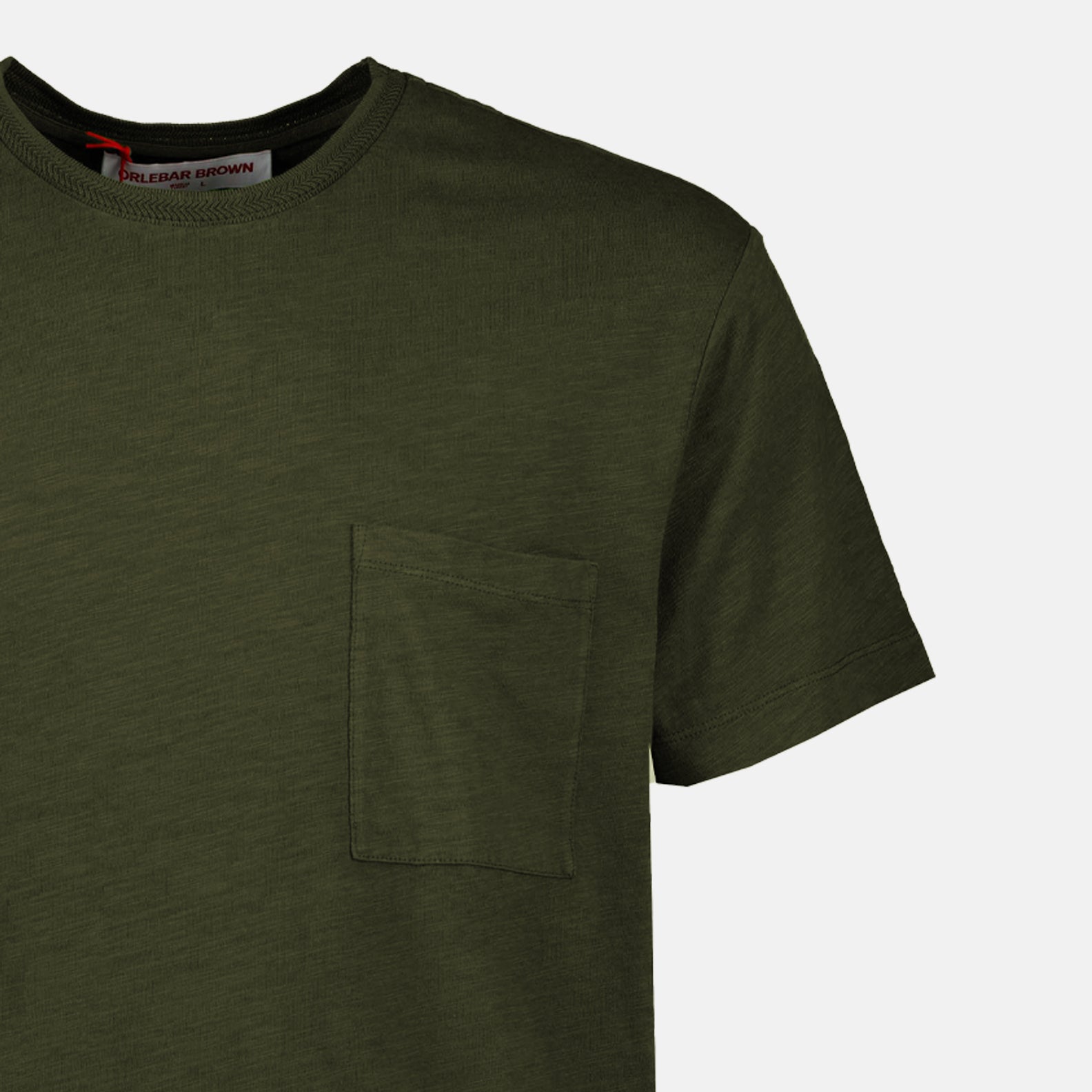 티셔츠 T-shirt OB classic Orlebar Brown 카키색 옷감 Homme