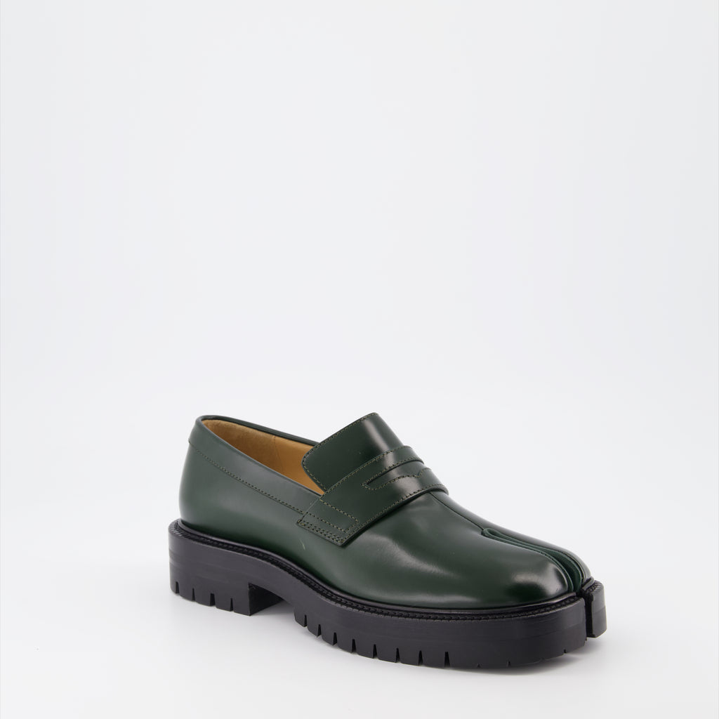Loafer Mocassins Tabi Maison Margiela Grün Femme