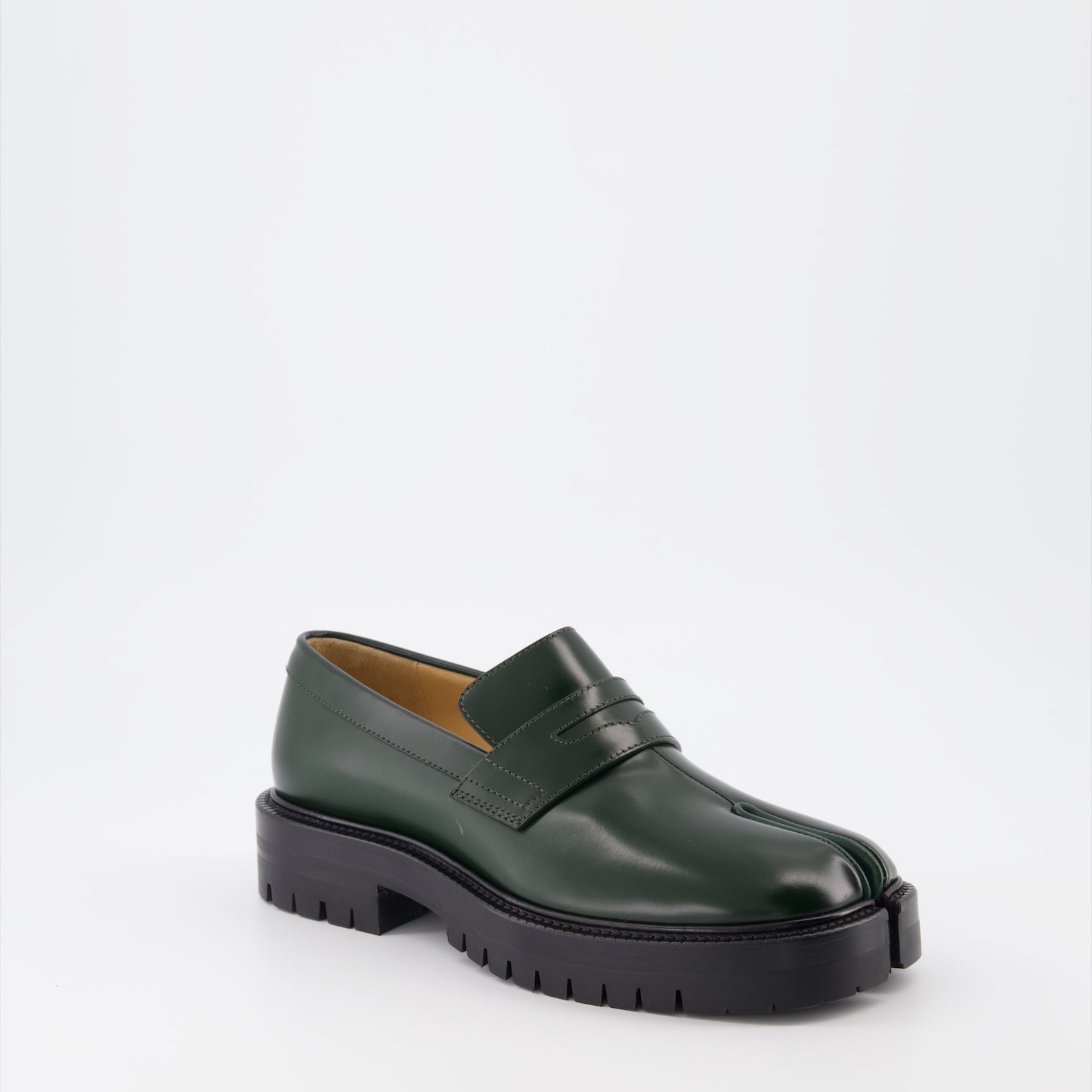 Loafer Mocassins Tabi Maison Margiela Grün Femme