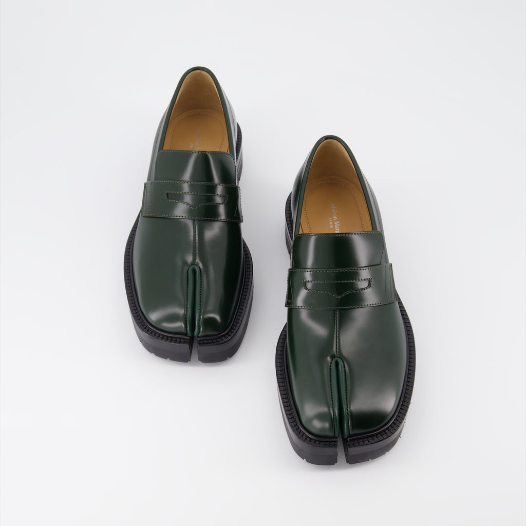 Loafer Mocassins Tabi Maison Margiela Grün Femme
