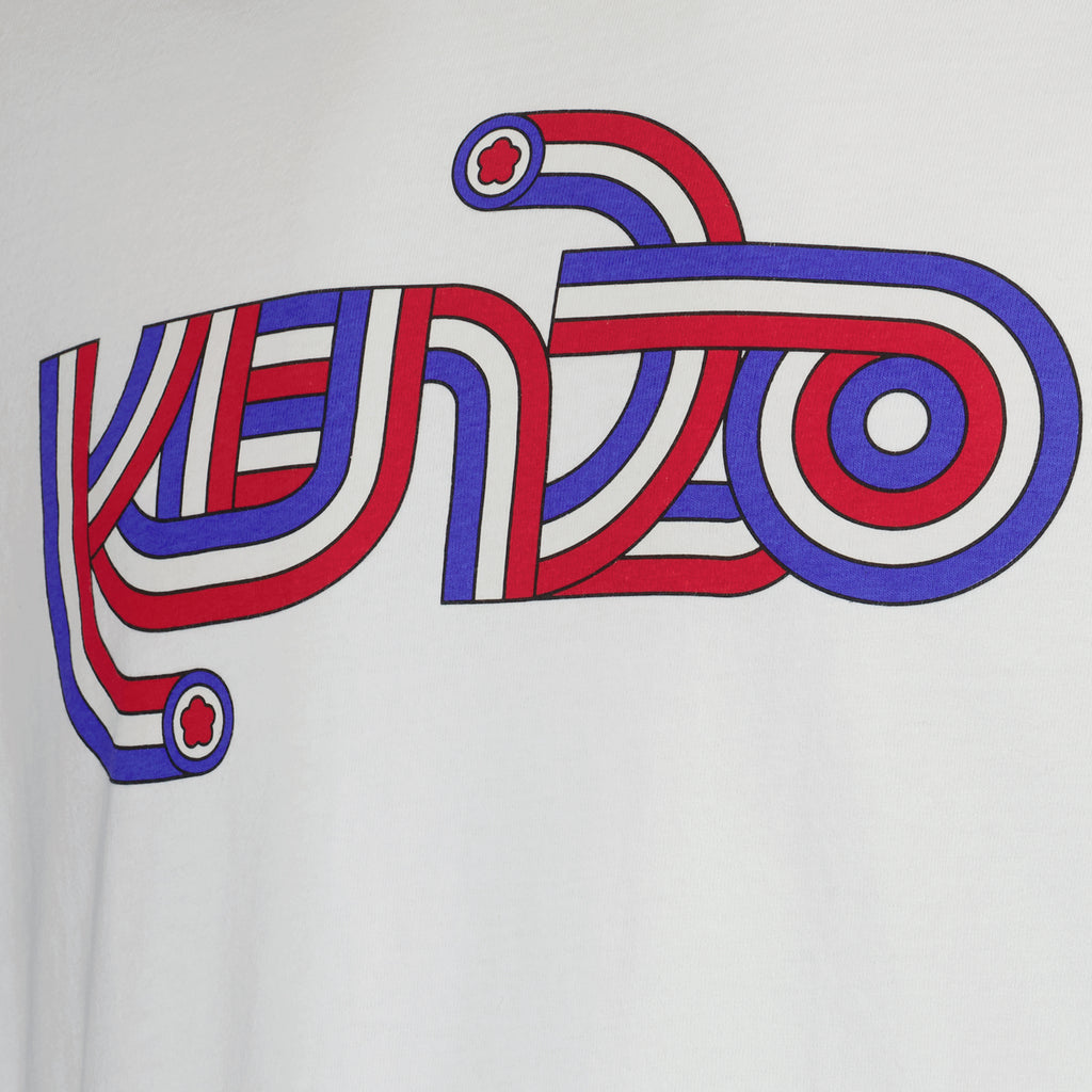 T-shirt T-shirt à logo imprimé Kenzo Bianco Homme