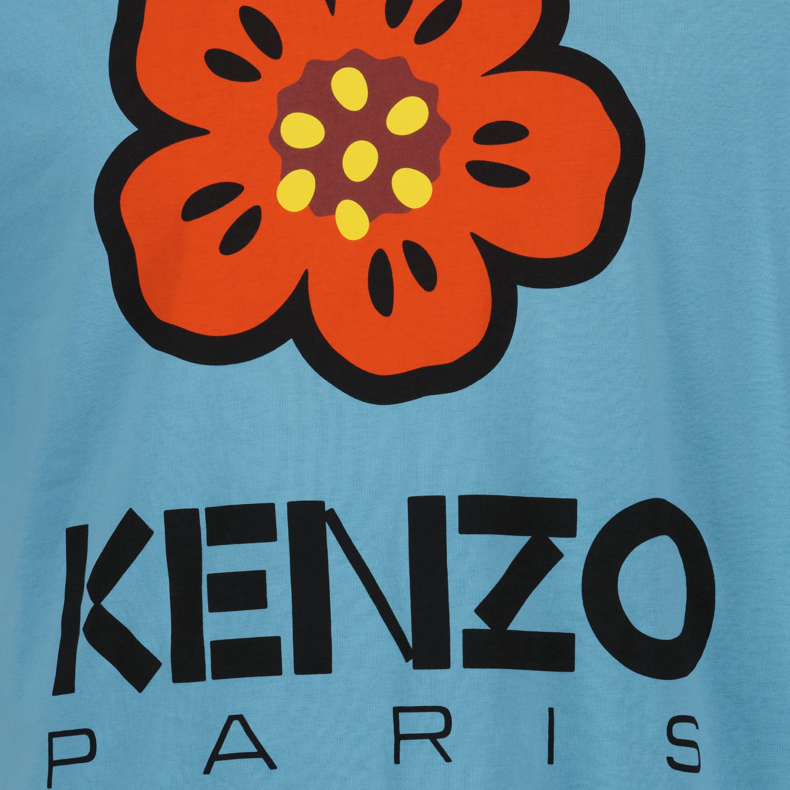 Tシャツ ボケフラワーTシャツ Kenzo 青 男