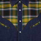 シャツ チェックデニムシャツ Kenzo 青 男