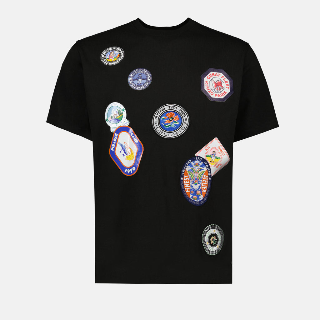 Camisetas T-shirt à patchs Kenzo Negro Homme