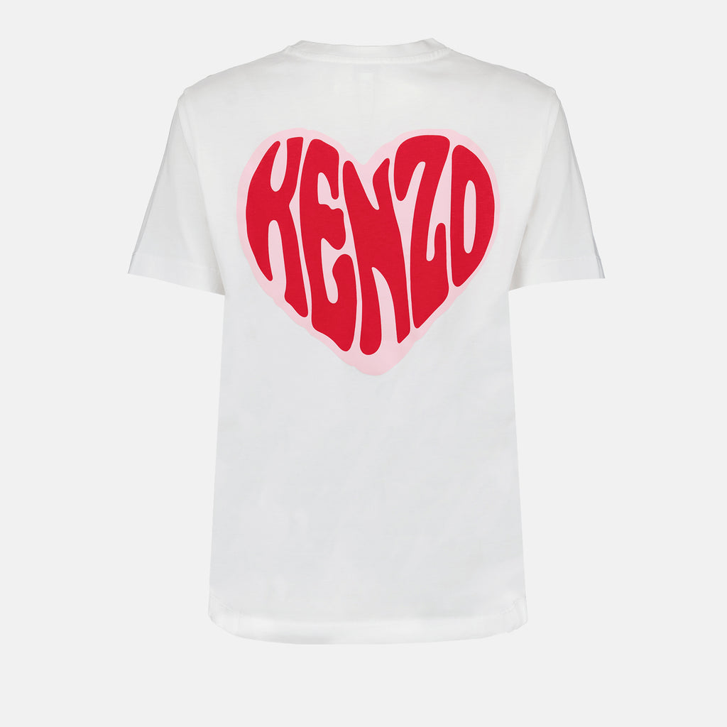 Tシャツ ハートプリントTシャツ Kenzo 白 女性