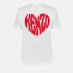 Tシャツ ハートプリントTシャツ Kenzo 白 女性