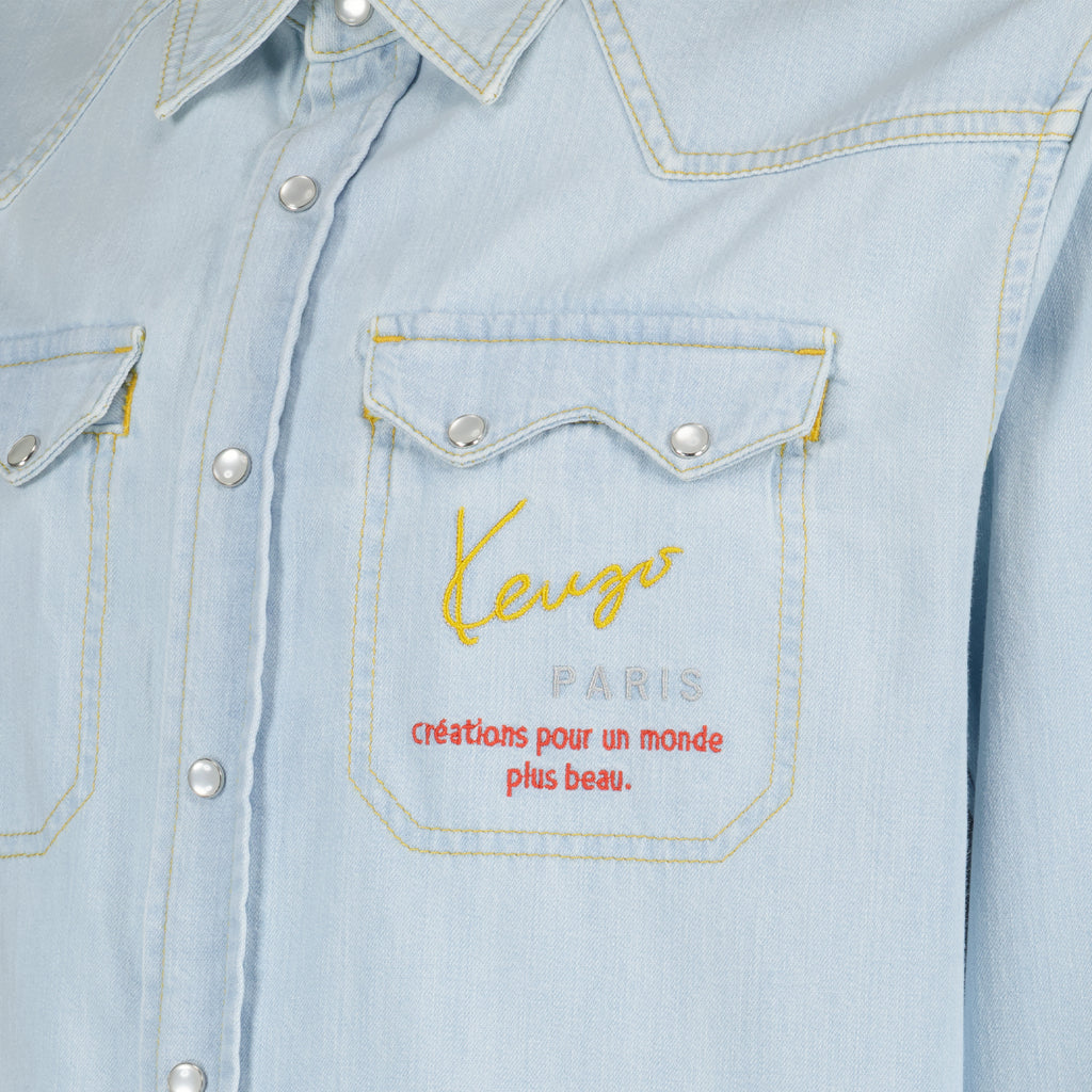 Shirts Western denim shirt Kenzo Blue Man