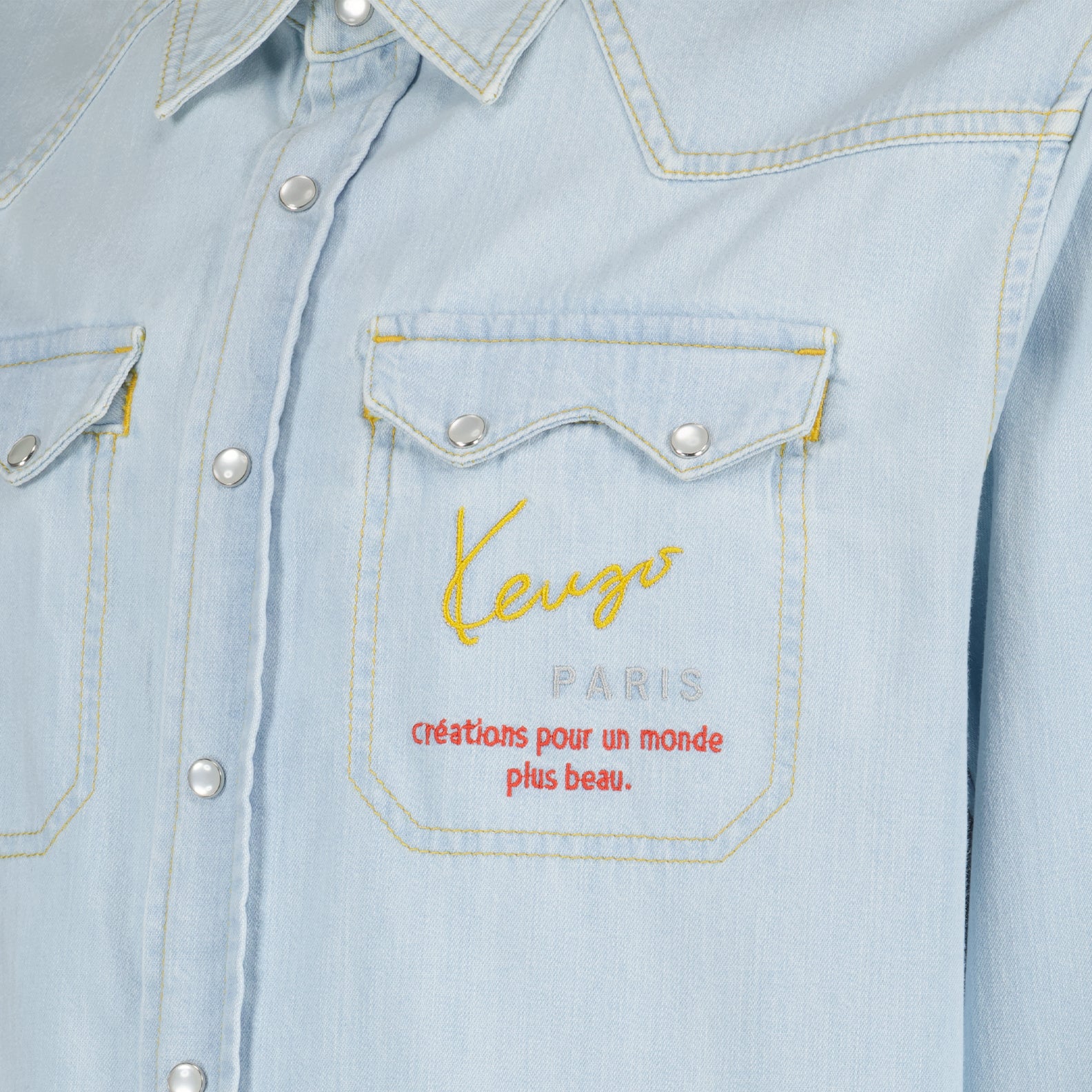 Shirts Western denim shirt Kenzo Blue Man