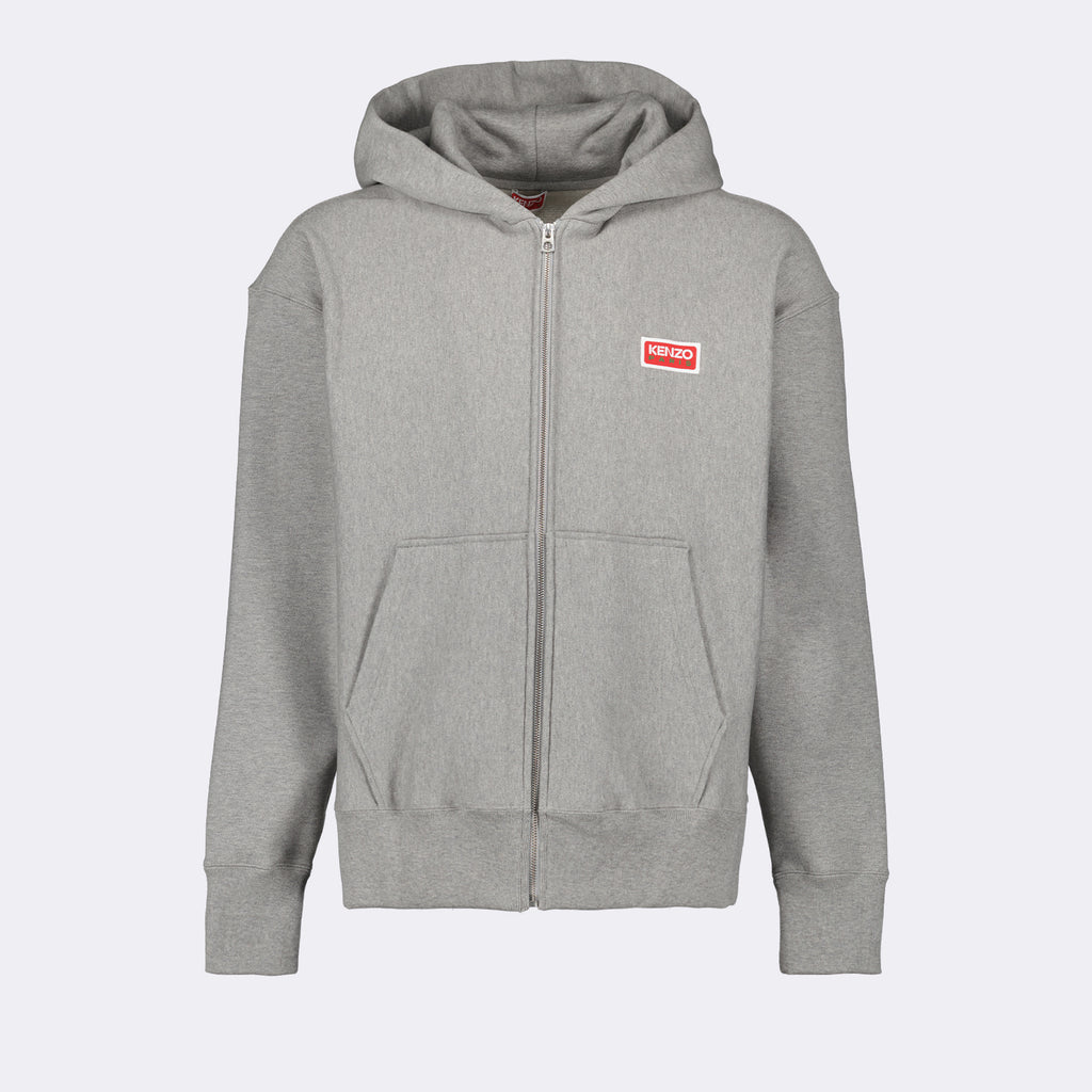 Sweatshirts Sweat zippé à logos Kenzo Gris Homme