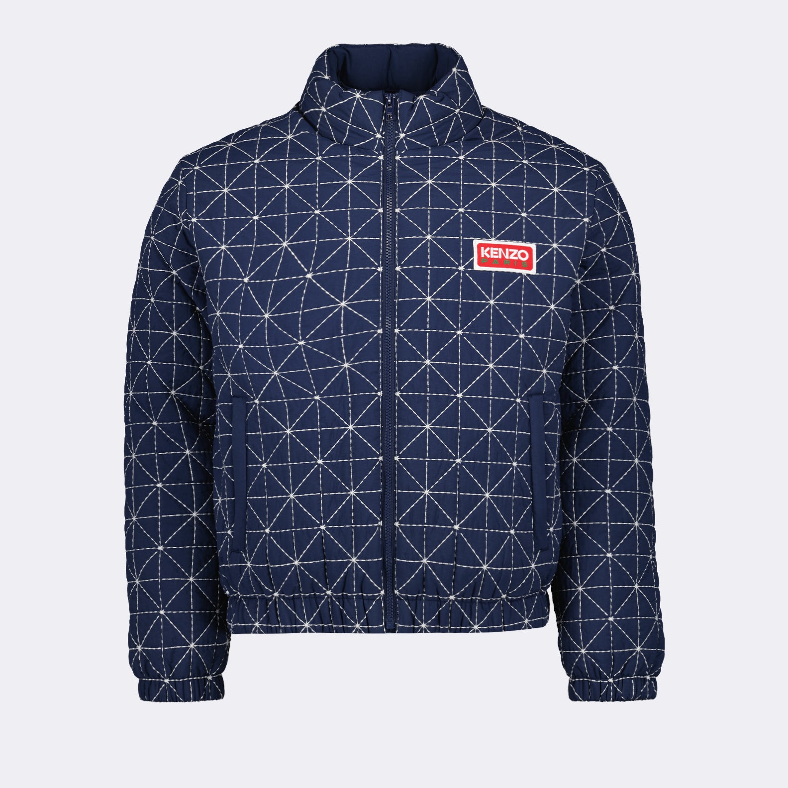 Doudoune bleue 'Sashiko Stitch'