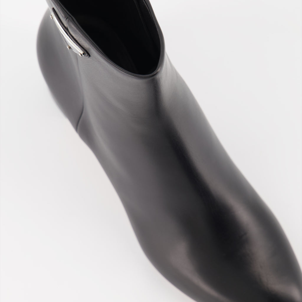 Bottines Bottines en cuir Prada Noir Femme