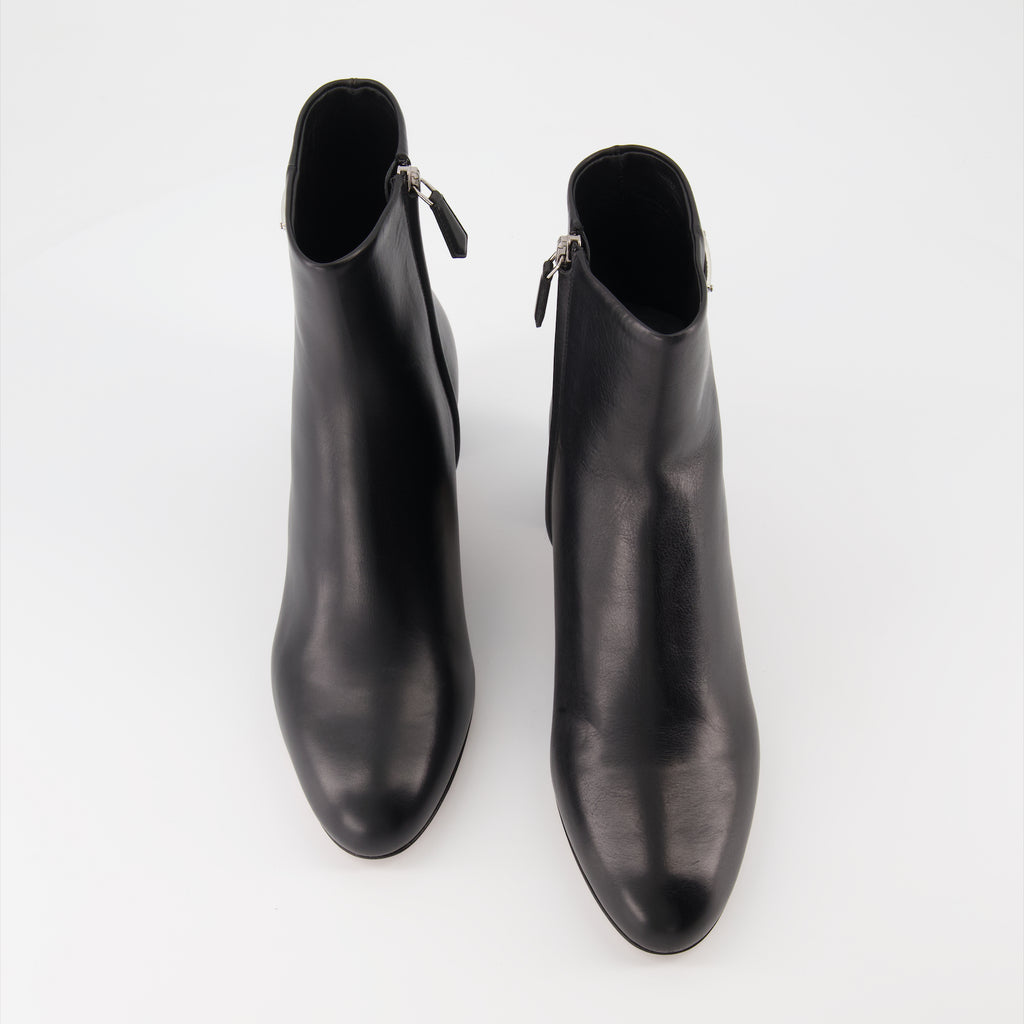 Bottines Bottines en cuir Prada Noir Femme