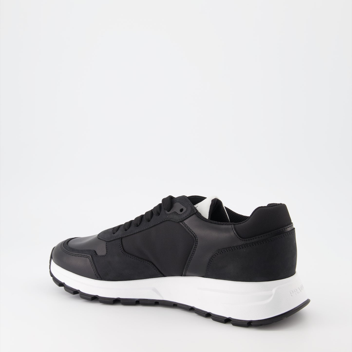 Leather and Re-Nylon sneakers