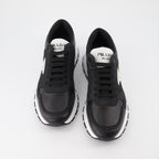 Sneakers Leather and Re-Nylon Sneakers Prada Black Man
