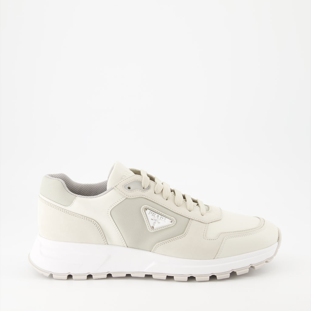 Sneakers Nubuck and nylon sneakers Prada Beige Man