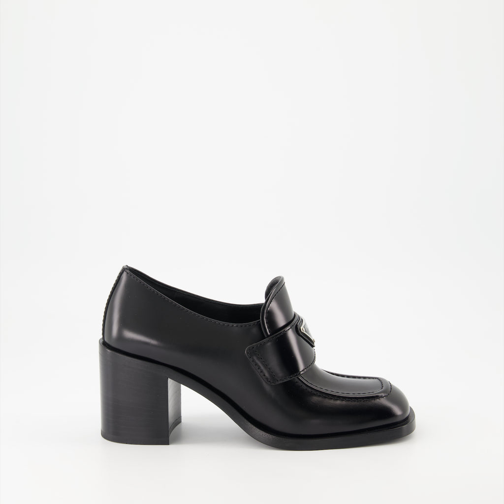 Mocassins Mocassins à talon Prada Noir Femme