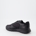 Sneaker Baskets en cuir et Re-Nylon Prada Negro Homme