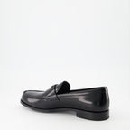 Loafer Mocassins en cuir verni Prada Schwarz Homme