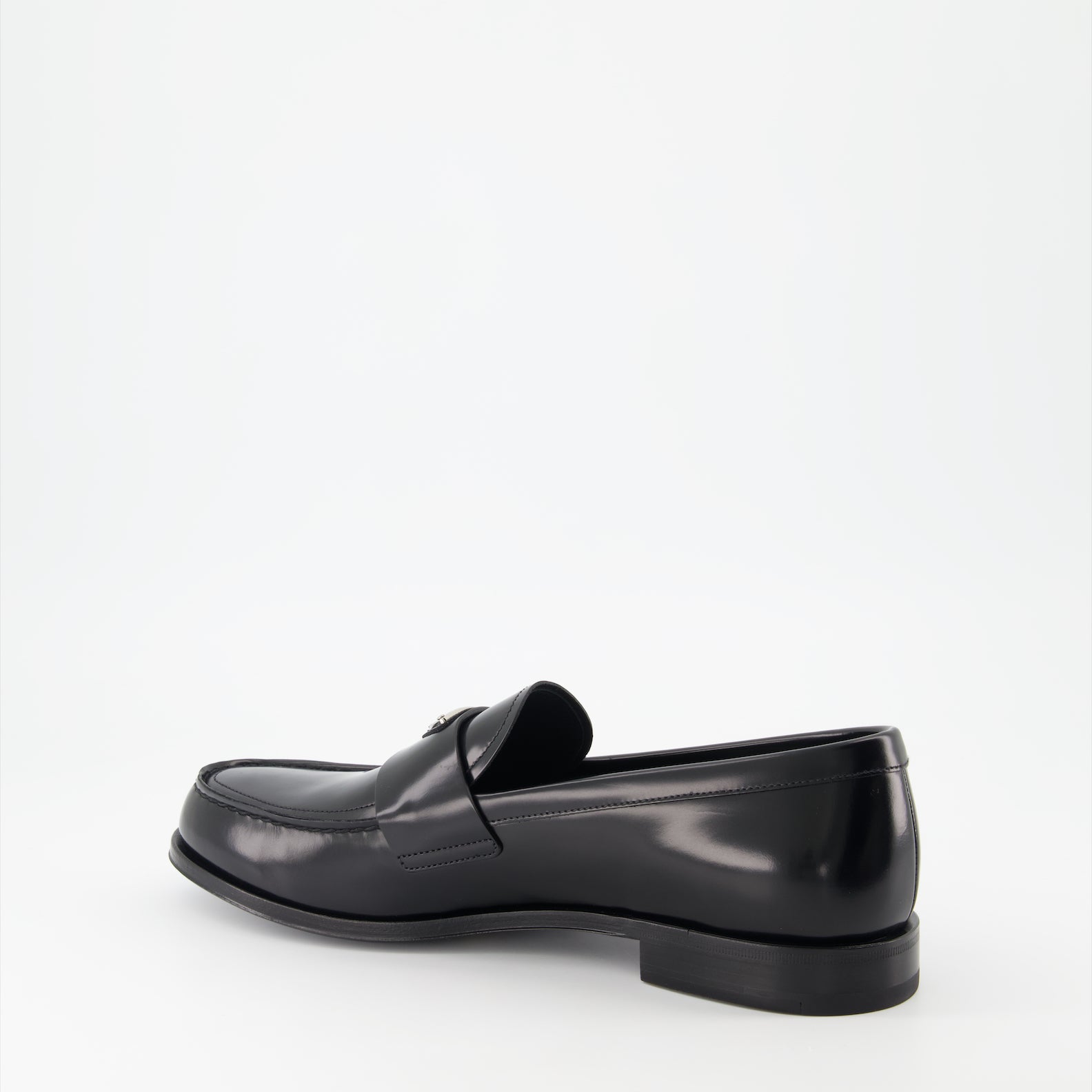 Loafer Mocassins en cuir verni Prada Schwarz Homme