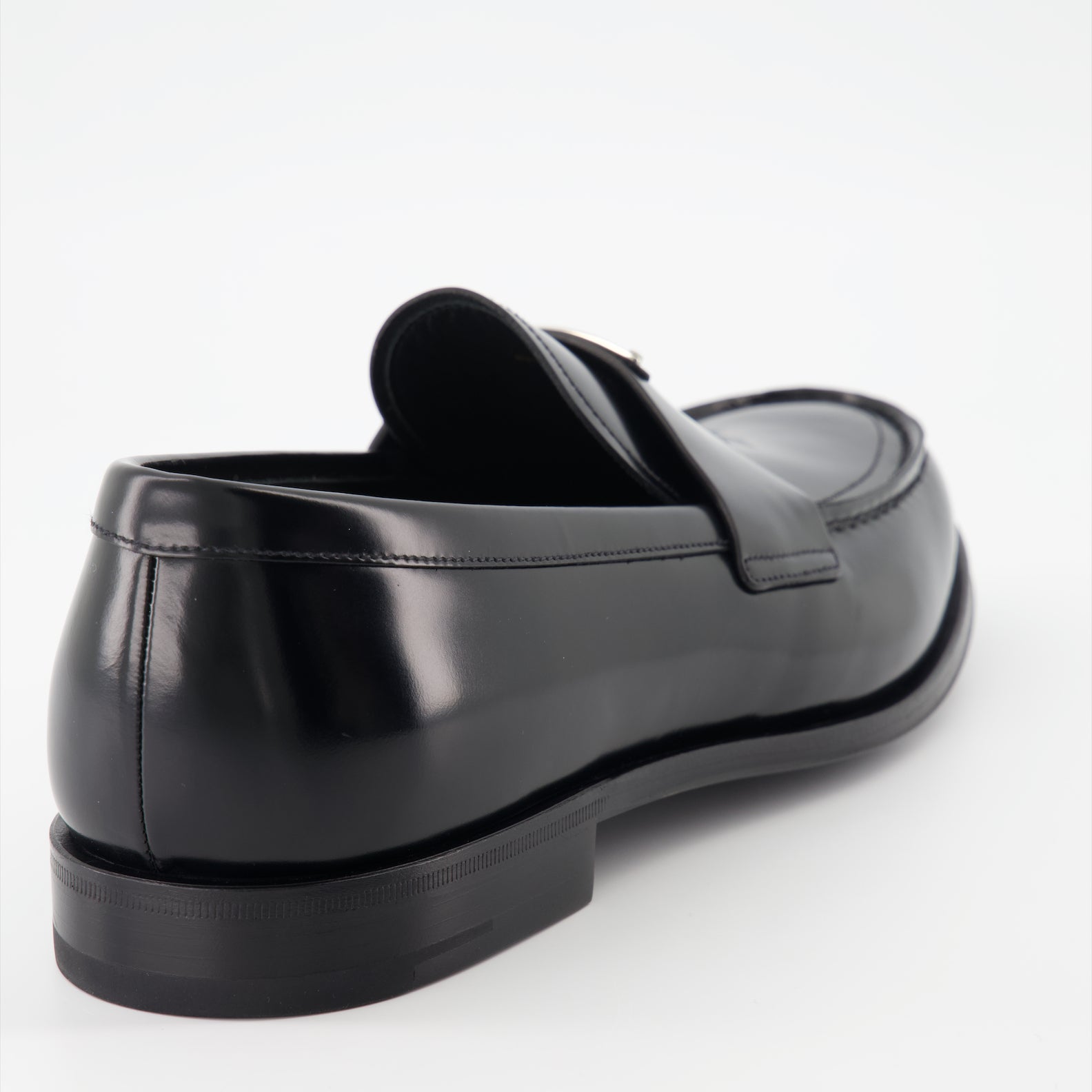 Loafer Mocassins en cuir verni Prada Schwarz Homme