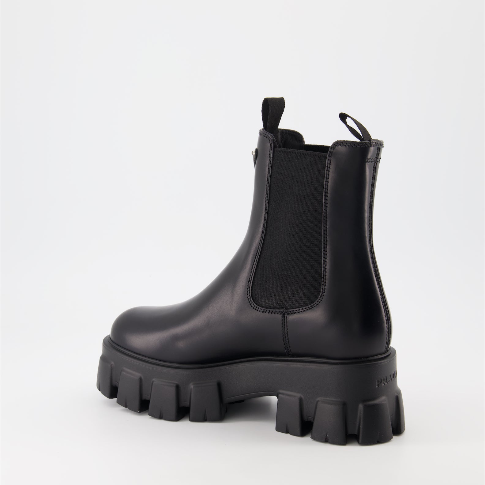 Stiefeletten Bottines Monolith Prada Schwarz Femme