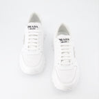 Tênis Baskets en gabardine Prada Branco Homme
