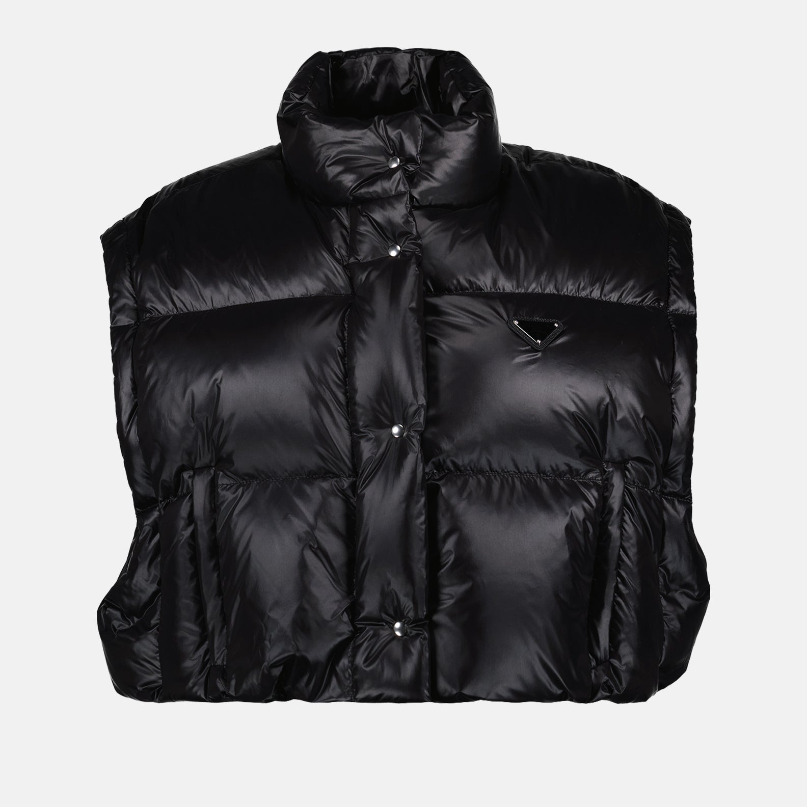 Casacos Doudoune courte en Re-Nylon Prada Preto Femme